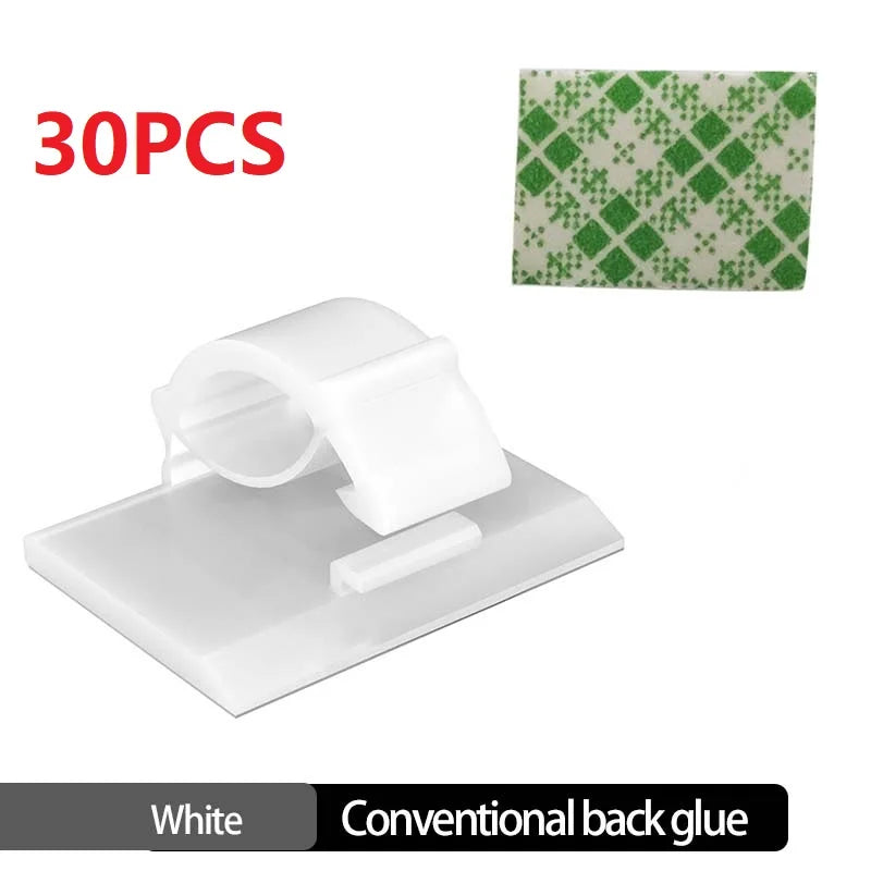 Clips adhésifs organise-câbles – 30 ou 90 pièces