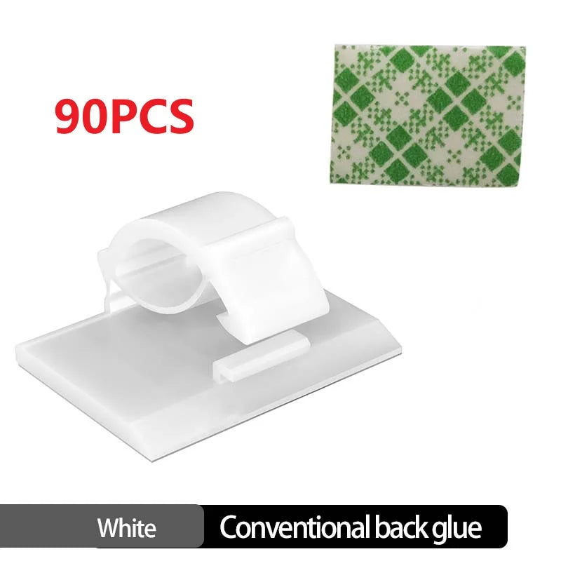 Clips adhésifs organise-câbles – 30 ou 90 pièces