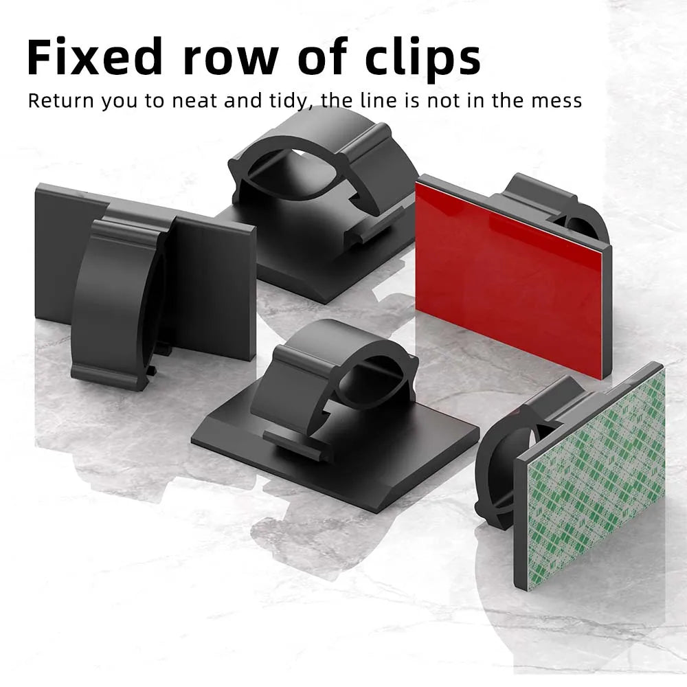 Clips adhésifs organise-câbles – 30 ou 90 pièces
