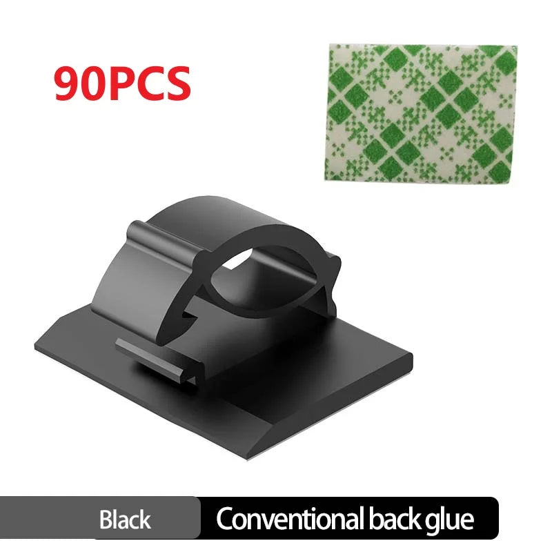 Clips adhésifs organise-câbles – 30 ou 90 pièces