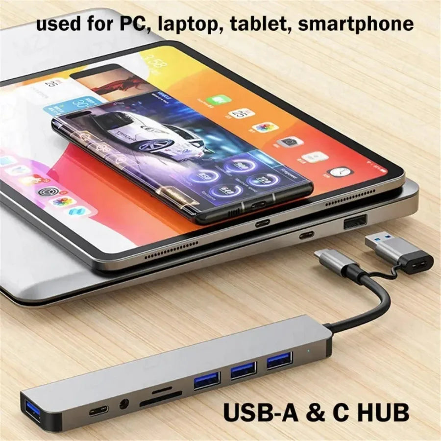 Hub USB-C multiport 2 à 8-en-1