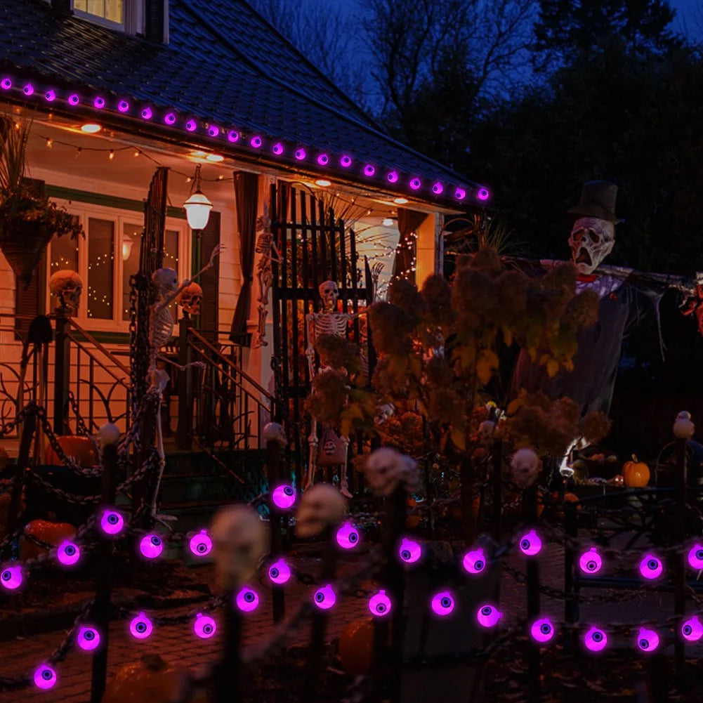 Guirlande Halloween 20 LED – yeux lumineux