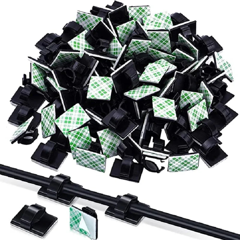 Clips adhésifs organise-câbles – 30 ou 90 pièces