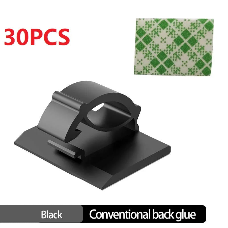 Clips adhésifs organise-câbles – 30 ou 90 pièces