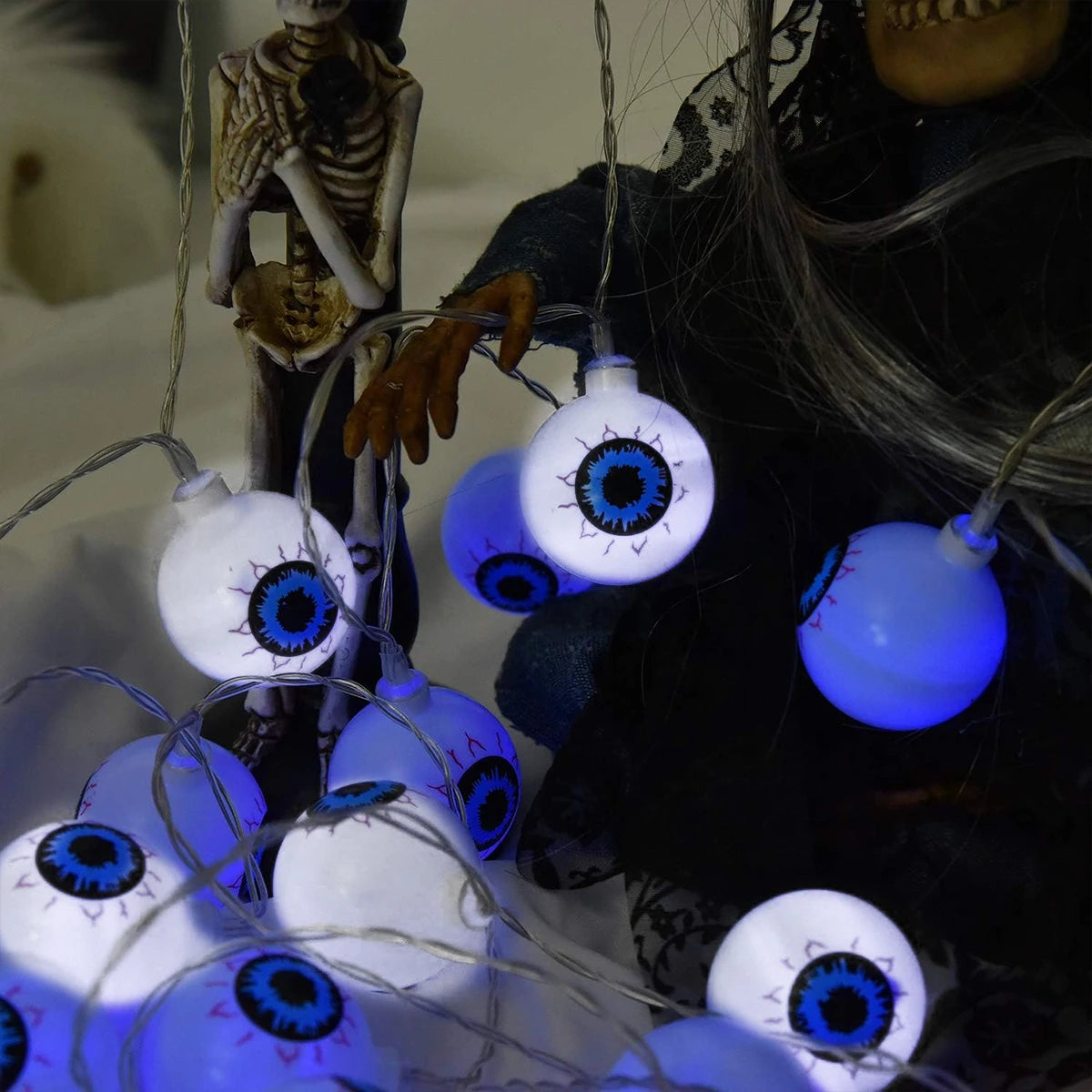 Guirlande Halloween 20 LED – yeux lumineux