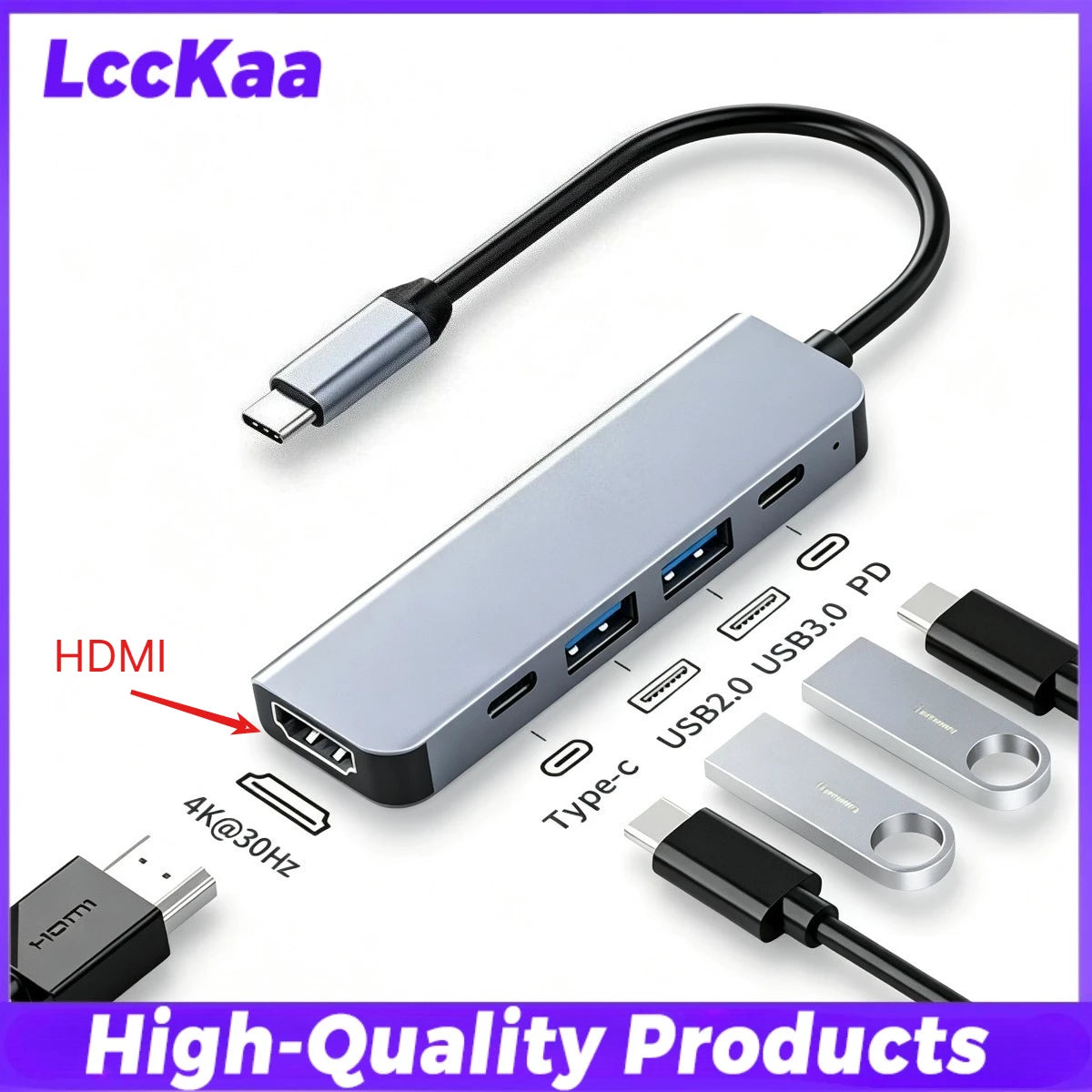 Hub USB-C multiport 2 à 8-en-1
